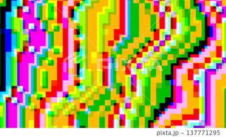 Pixel Glitch Background with Neon Colors and 8-bit Distortion Pixel Glitch Background with Neon Colors and 8-bit Distortion 137771295