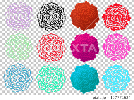 カーネーションの花柄 カーネーションの花柄 137771624