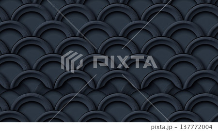 Dark gray seamless geometric pattern background texture. Dark gray seamless pattern showcasing abstract overlapping shapes creating a soft textured background Dark gray seamless geometric pattern background texture. Dark gray seamless pattern showcasing abstract overlapping shapes creating a soft textured background 137772004