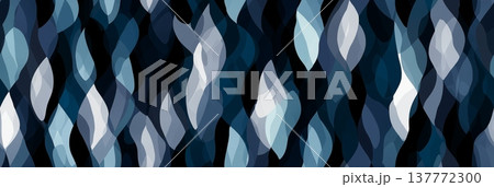Abstract blue wavy pattern creating modern seamless background. Abstract wavy shapes in varying blue tones forming a continuous organic pattern Abstract blue wavy pattern creating modern seamless background. Abstract wavy shapes in varying blue tones forming a continuous organic pattern 137772300