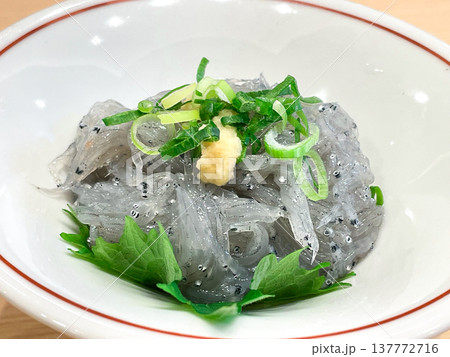 新鮮な駿河湾産の生しらす 新鮮な駿河湾産の生しらす 137772716