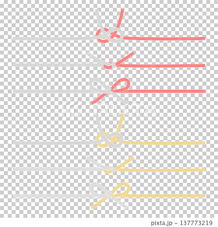 插畫材料:水引套裝 - 紅色、金色、裝飾 插畫材料:水引套裝 - 紅色、金色、裝飾 137773219