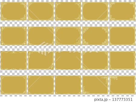 Gold antique decorative frame set Gold antique decorative frame set 137773351