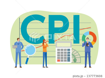 CPI_消費者物価指数の文字と人々 137773608