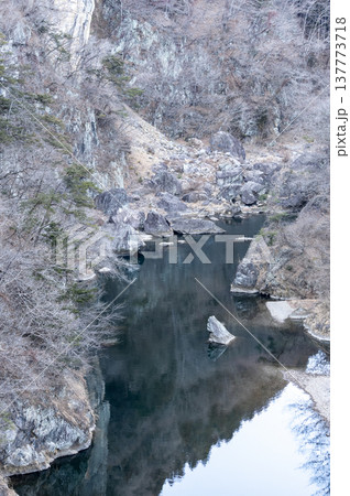 早春の那須塩原・龍王峡の渓谷と鬼怒川 早春の那須塩原・龍王峡の渓谷と鬼怒川 137773718