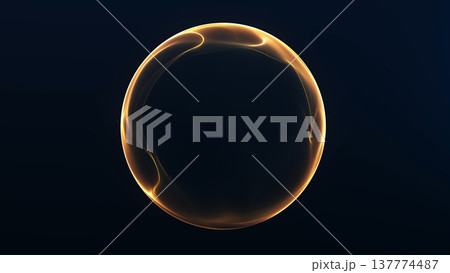 Golden abstract plasma orb with smooth luminous contour, minimal luxury glow and refined digital energy on deep dark background in clean 4K style. Golden abstract plasma orb with smooth luminous contour, minimal luxury glow and refined digital energy on deep dark background in clean 4K style. 137774487