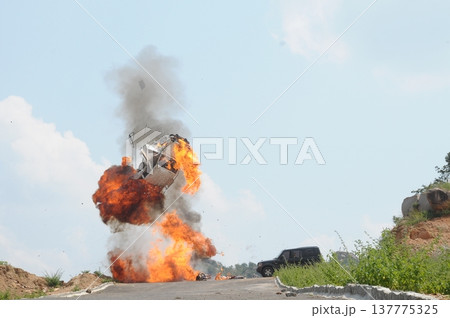 Bomb Blast at stage in Crowd Hyderabad India 137775325