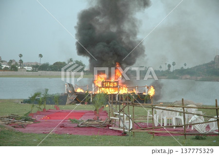 Bomb Blast at stage in Crowd Hyderabad India Bomb Blast at stage in Crowd Hyderabad India 137775329