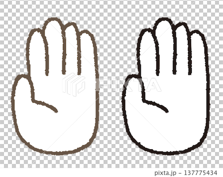 左手手指併攏，掌心張開 137775434