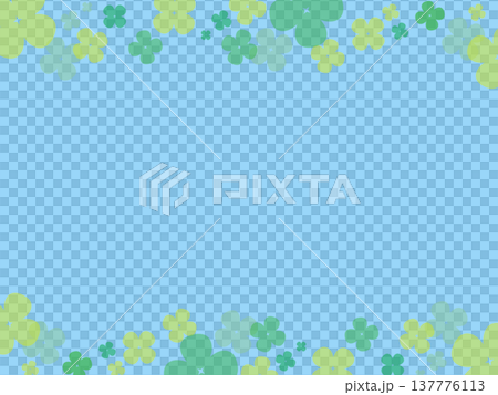 Four-leaf clover frame, natural green decorative background arranged vertically. Four-leaf clover frame, natural green decorative background arranged vertically. 137776113