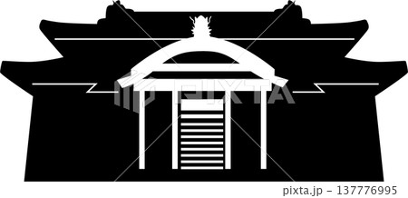 沖縄城 シルエット 沖縄城 シルエット 137776995
