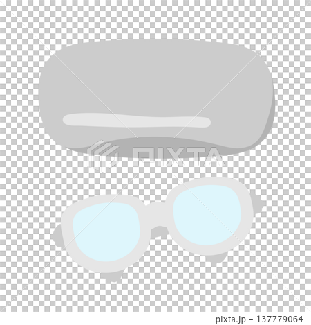 Illustration of glasses and glasses case 137779064