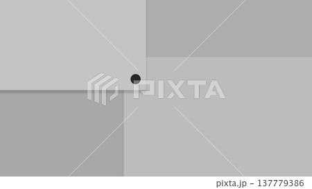 Minimal gray paper sheets layered with black pin detail, clean mockup style background for presentations, branding layouts and modern graphic design use 137779386