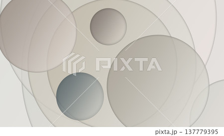 Abstract neutral circular forms with soft depth and layered translucent shapes, modern minimal background design for branding, posters and presentations Abstract neutral circular forms with soft depth and layered translucent shapes, modern minimal background design for branding, posters and presentations 137779395