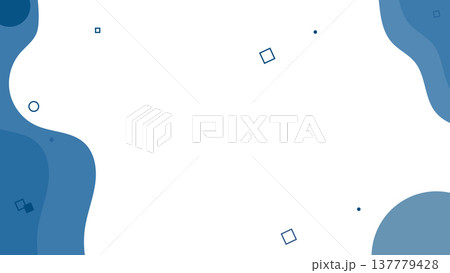 Minimal abstract blue wave shapes framing white space with geometric details, clean modern background for presentations, branding and web design Minimal abstract blue wave shapes framing white space with geometric details, clean modern background for presentations, branding and web design 137779428