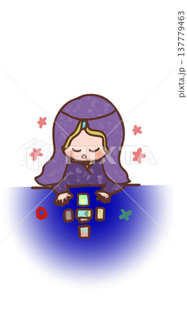 かわいいタロット占い師 137779463