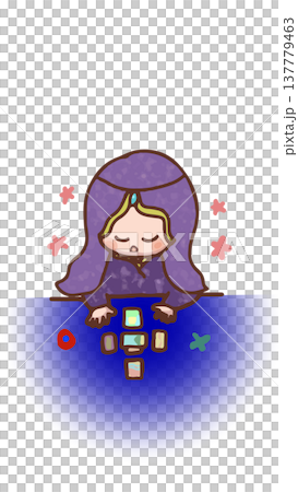 かわいいタロット占い師 137779463