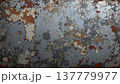 Rusty Metal Surface with Flaking Paint and Texture Detail 137779977