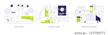 Health care robots isolated cartoon vector illustrations se Health care robots isolated cartoon vector illustrations se 137780571