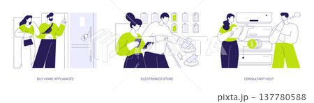 Tech store isolated cartoon vector illustrations se Tech store isolated cartoon vector illustrations se 137780588