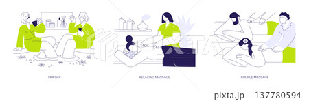Spa salon isolated cartoon vector illustrations se 137780594
