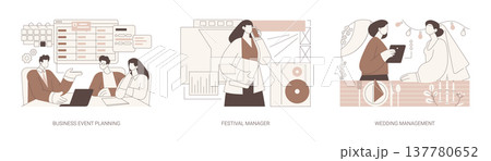 Event planner isolated cartoon vector illustrations se 137780652