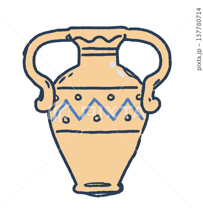 Greek amphora ancient pottery vase Greek amphora ancient pottery vase 137780714