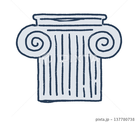 Antique Greek column retro style 137780738