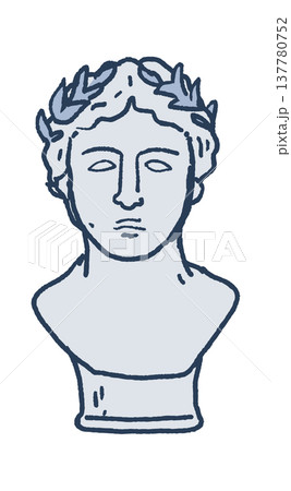 Marble bust of Greek god 137780752
