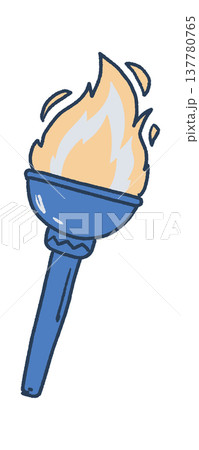 Burning torch ancient Greek element Burning torch ancient Greek element 137780765