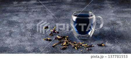 Organic blue tea Anchan. Organic blue tea Anchan. 137781553