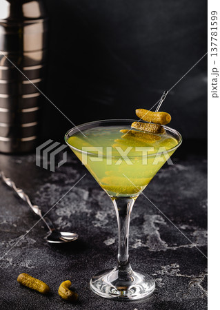 Dill Pickle Martini Vodka. 137781599