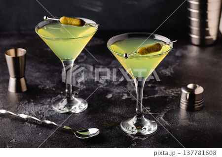 Dill Pickle Martini Vodka. 137781608