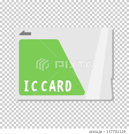 Green IC card illustration Green IC card illustration 137782126