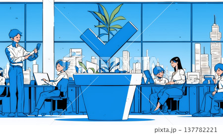 上昇グラフで会社の成長を表すビジネスチーム｜企業発展と成功のビジネスコンセプト