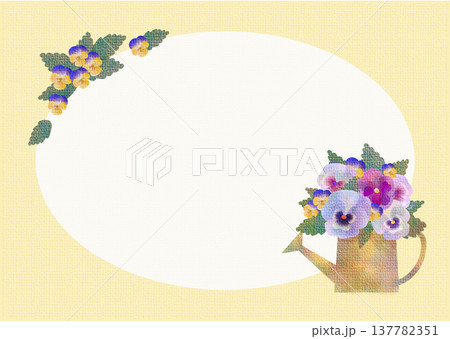 パンジーのフレーム1 137782351