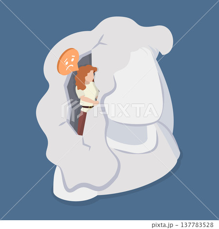 3D Isometric Flat Vector Illustration of Personality Disorder, Mental Health Problem 3D Isometric Flat Vector Illustration of Personality Disorder, Mental Health Problem 137783528