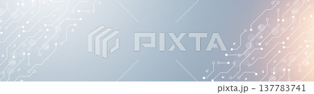 Digital tech motherboard texture design. Creative idea banner concept for internet technology. Software coding. Engineering concept for poster, cover, banner, header, web, presentation template 137783741