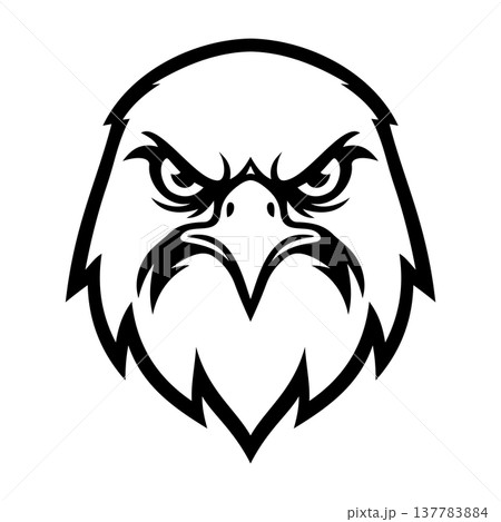 Outline Eagle Face Illustration Character Vector Logo Template 137783884