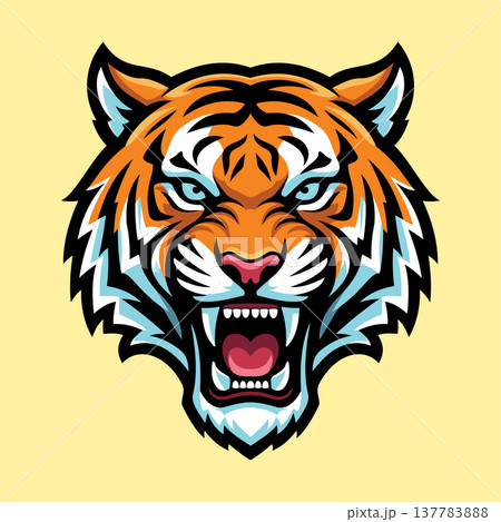 Tiger Face Illustration Character Vector Logo Template Tiger Face Illustration Character Vector Logo Template 137783888