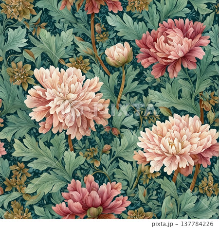 floral background with flowers 137784226