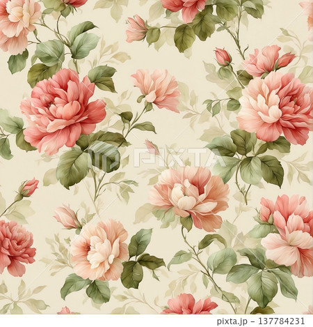 floral background with flowers 137784231