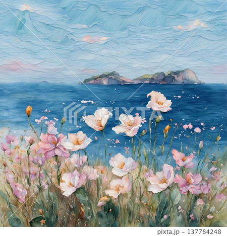 floral background with flowers floral background with flowers 137784248