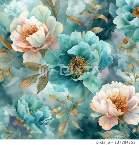 floral background with flowers 137784258