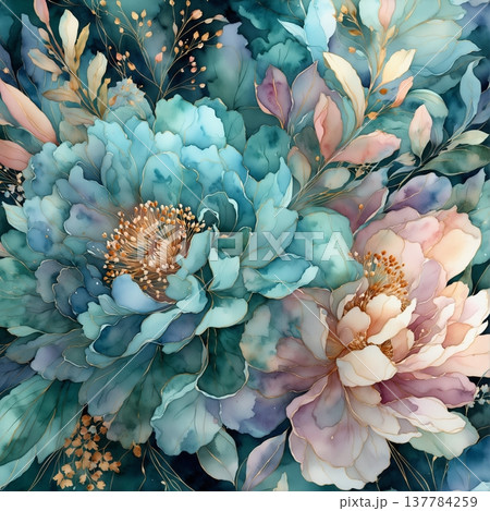 floral background with flowers 137784259
