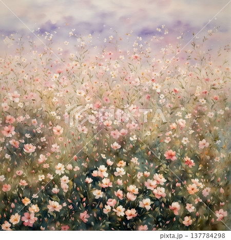 floral background with flowers 137784298