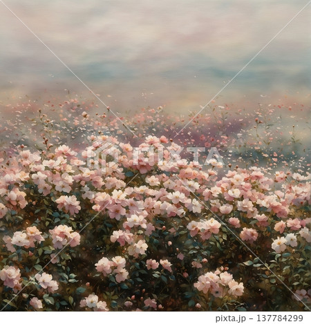floral background with flowers 137784299