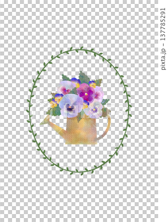パンジーのイラスト1　 137785291