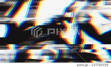 Glitch RGB Split with Scanline Distortion and Pixel Artifacts Glitch RGB Split with Scanline Distortion and Pixel Artifacts 137785559
