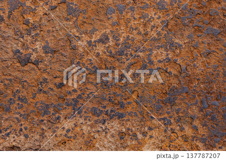 Rusty steel surface in natural outdoor setting during daytime 137787207